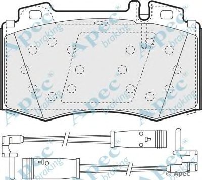 APEC BRAKING pad1535 -  Комплект тормозных колодок, дисковый тормоз